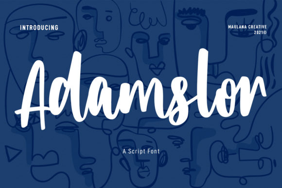 Adamslor: An Elegant Script Font for Thoughtful Editorial Design