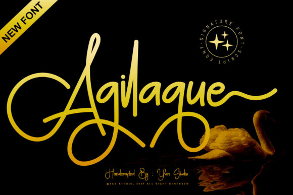 Agilaque: Elegant Script Handwritten Font for Modern Design