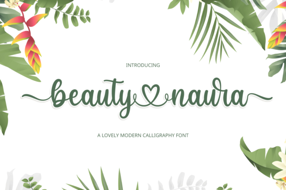 Beauty Naura: Elegant Script Font for Small Business Branding