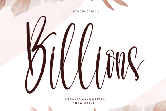 Billions Script Font for Editorial Design