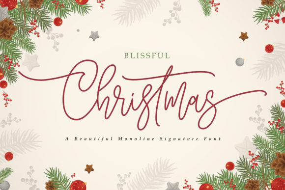 Blissful Christmas Script Font for Elegant Digital Design
