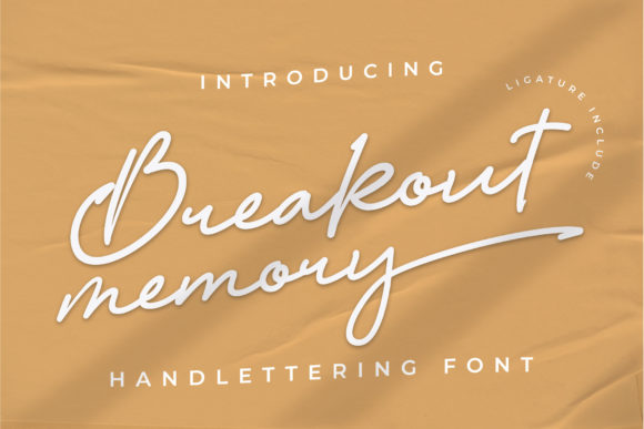 Breakout Memory Script Font for Handmade Design