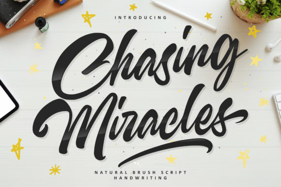 Chasing Miracles: A Script Handwritten Font for Editorial Warmth