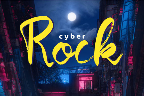 Cyber Rock: A Brushed Script Font for Whimsical Brand Identity