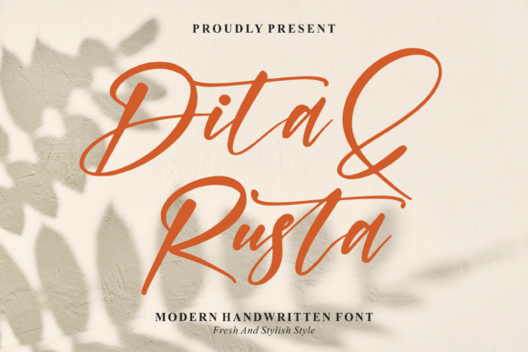 Dita Rusta: A Romantic Script Handwritten Font for Makers