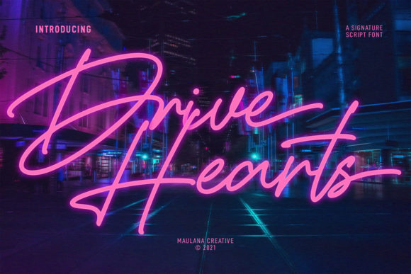Drive Hearts: A Refined Script Handwritten Font for Editorial Elegance