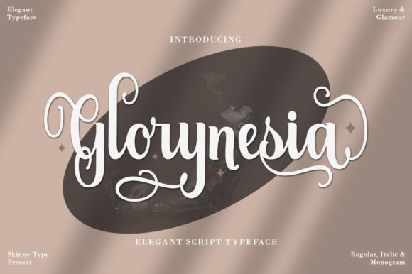 Glorynesia Script Handwritten Font for Elegant Design
