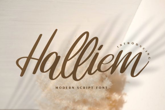 Halliem: A Romantic Cursive Handwritten Font for Branding