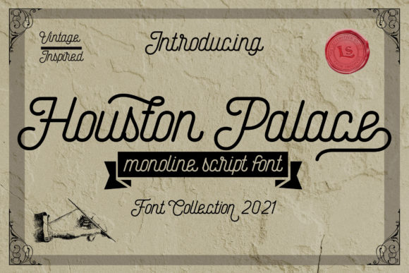 Houston Palace: A Vintage Script Font for Elegant Digital Branding