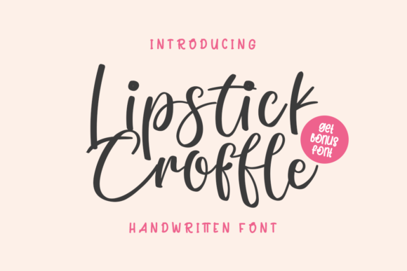 Lipstick Croffle Script Font for Handmade Creatives