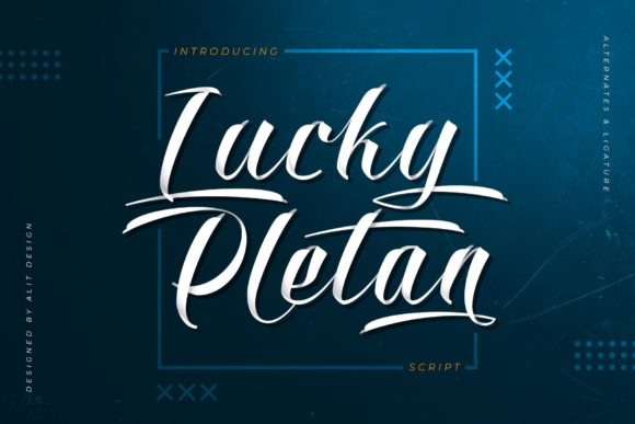 Lucky Pletan Script Font for Small Business Branding