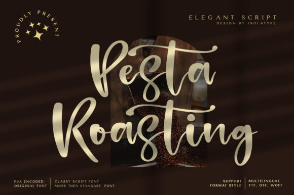 Pesta Roasting: Elegant Script Font for Scroll-Stopping Visuals