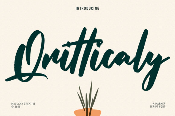 Qritticaly: A Bold Modern Script Font for Small Business Branding