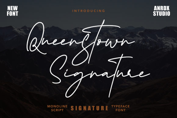 Queenstown Signature: A Chic Script Font for Elegant Campaigns