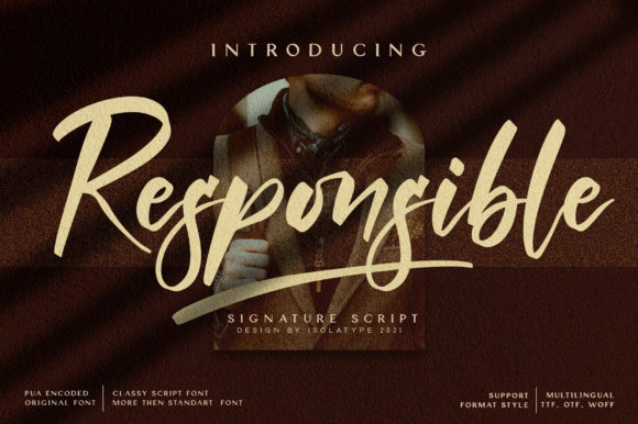 Responsible: A Brushed Script Font for Elegant Branding