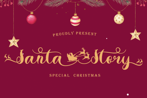 Santa Story Font for Luxury Campaign Design
