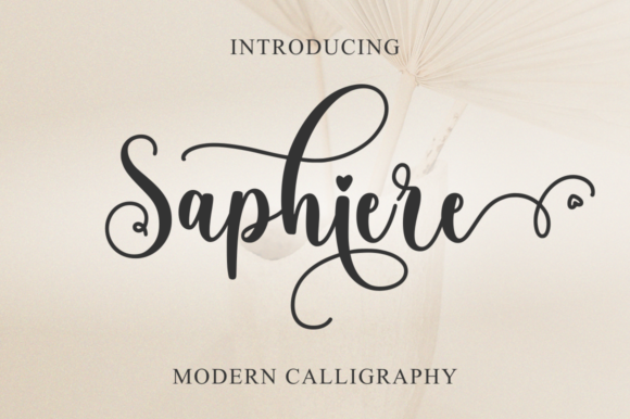 Saphiere Script Font for Small Business Branding
