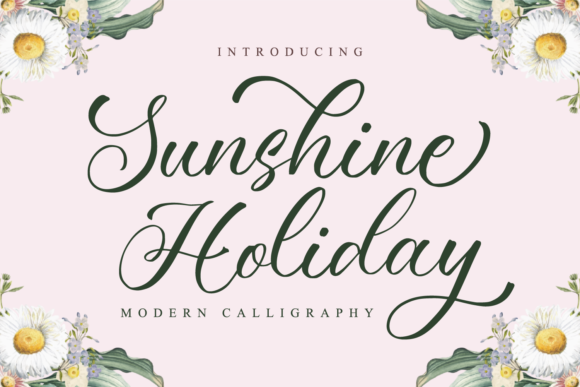 Sunshine Holiday Script Font for Elegant Editorial Design