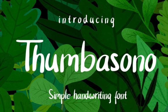 Thumbasono: A Joyful Script Handwritten Font for Makers